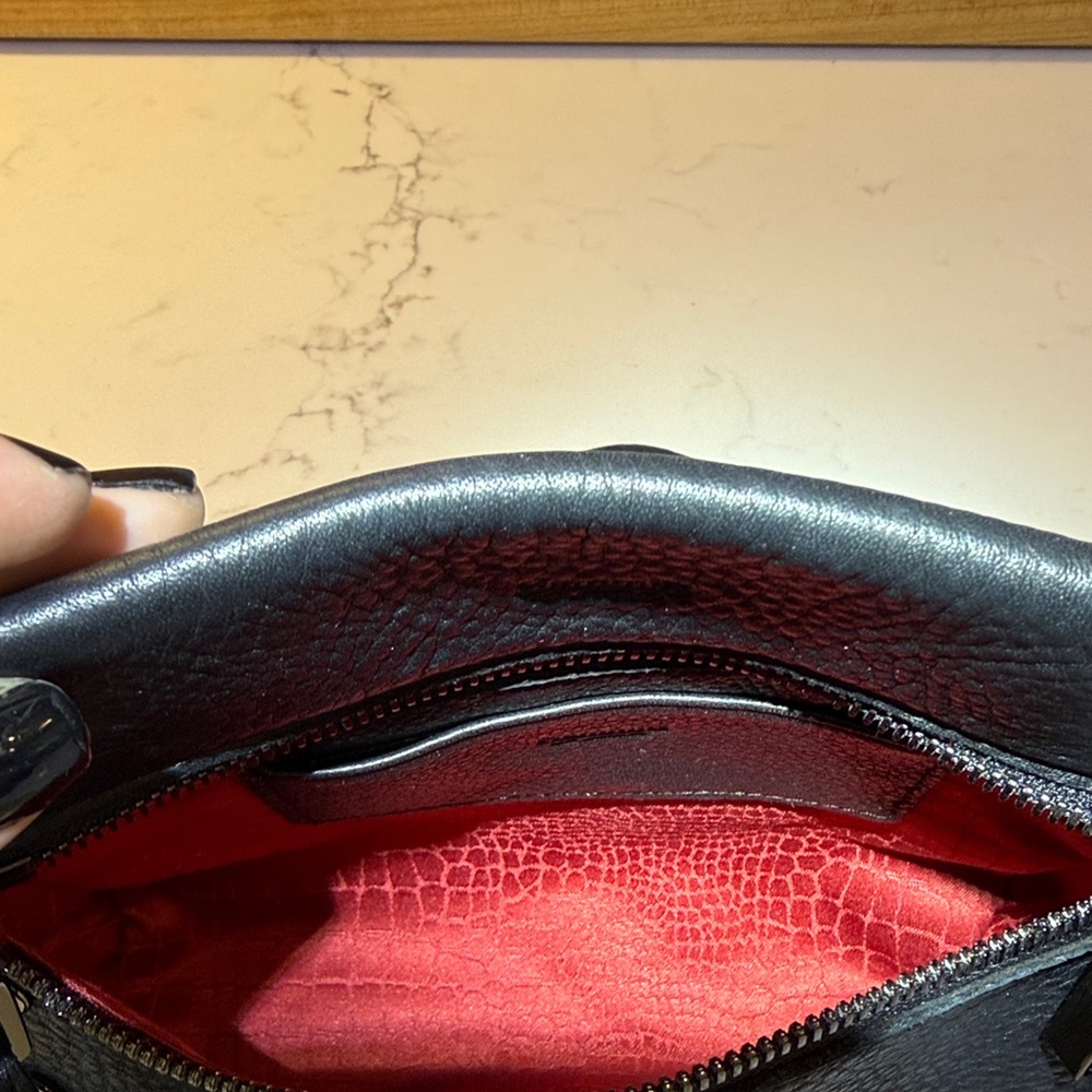 Hammitt Black Leather Crossbody Bag with Gunmetal Accents - Picture 7 of 8